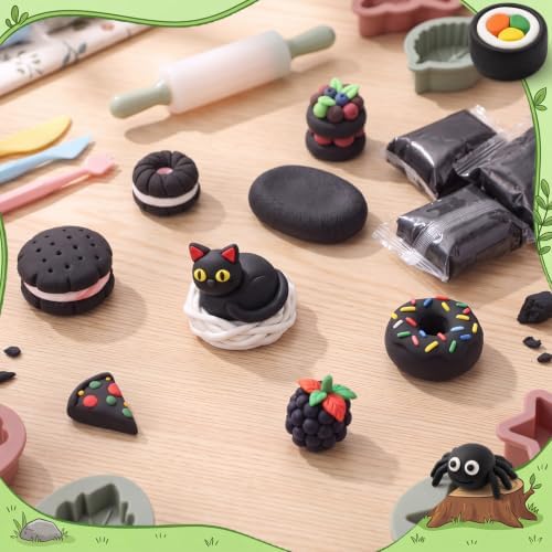 Air Dry Clay Bulk, Modeling Clay for Kids, 100 Pcs, Black - Image 4
