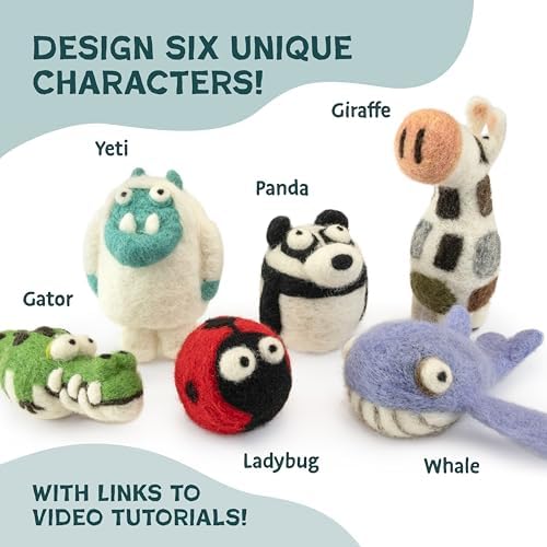 Woolbuddy Needle Felting Kit Beginner Set, 40 Colors, White Core Wool, Tool - Image 4