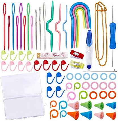 Knitting Accessories Kit Knitting Supplies Cable Needles for Knitting Tools by Jupean