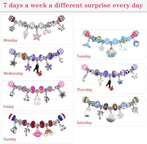 VICTLOV Charm Bracelet Making Kit, DIY Craft for Girls, Unicorn/Mermaid Crafts Gifts Set for Arts and Crafts for Girls Teens Ages 5-12 - Image 6