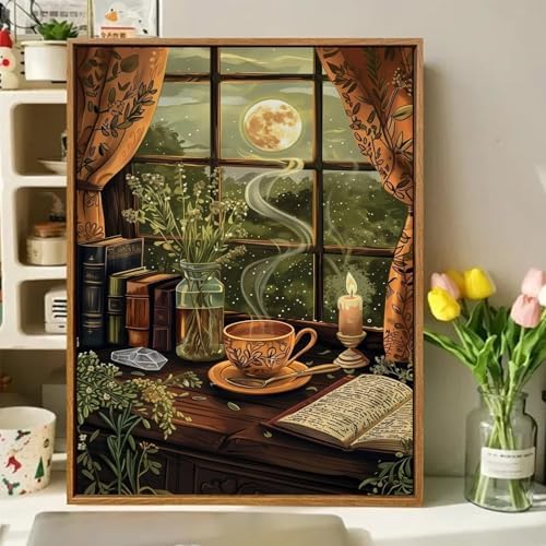 Night Paint by Numbers Kit for Adults, Paint by Number for Adults 16x20 in - Image 2