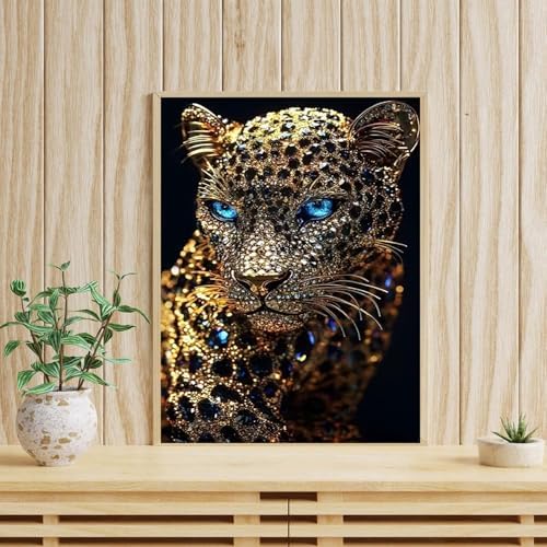 Xylogist Black Cheetah Diamond Art Kits for Adults 12 x 16 Inch - Image 2