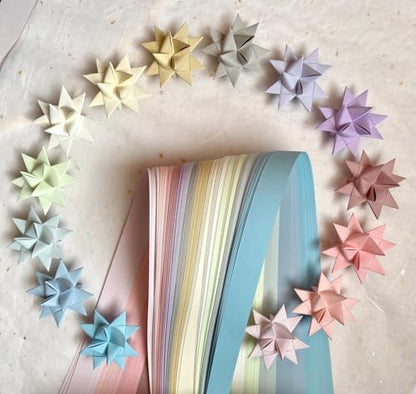 3/8" Assorted Pastel Paper Strips for German, Froebel, Moravian Stars & Weaving (100 Strips) - Image 7