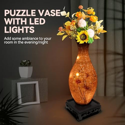 YunSheCSBS 3D Puzzle Vase for Adults with 160 Plastic Pieces, Adult Crafts - Image 2