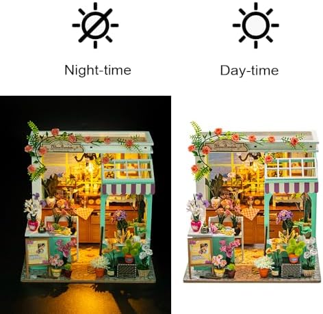Miniature Dollhouse Kit, DIY Mini House Making Kit w/LED, Alice Garden - Image 6
