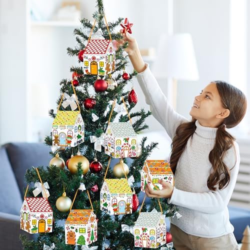 80UncleKimby 25Sets Christmas Crafts Gingerbread House Coloring Kit - Image 6