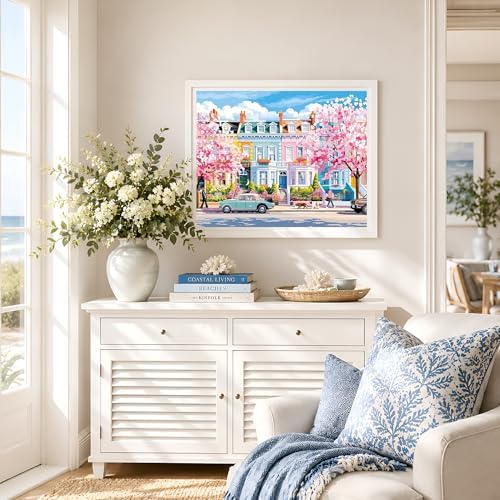 NXIKYO London Street Paint by Numbers Kit for Adults Beginner, Houses Adult Paint by Number Kits on Canvas, DIY Acrylic Oil Easy Painting by Numbers for Home Wall Decor 16 X 20 inch (Without Frame) - Image 4