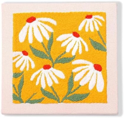HRTHRT Punch Needle Kit for Beginners, 9.8" Frame Yarn Craft Set(Yellow) by Unknown