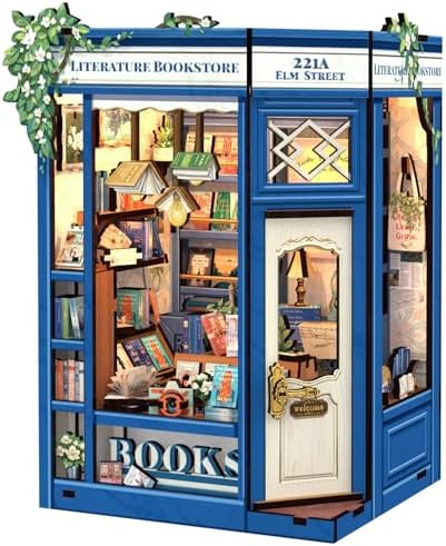 Fsolis Book Nook Kit 3D Wooden Puzzles for Adults by FsolisDIYDollhouse