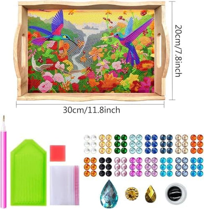 DOTSOPS 5D Diamond Art Kits for Adults Wooden Serving Tray with Handle - Image 2