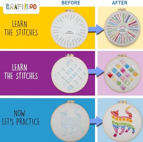 Cat Embroidery Kit for Beginners - Stamped Cross Stitch for Adults - Image 5