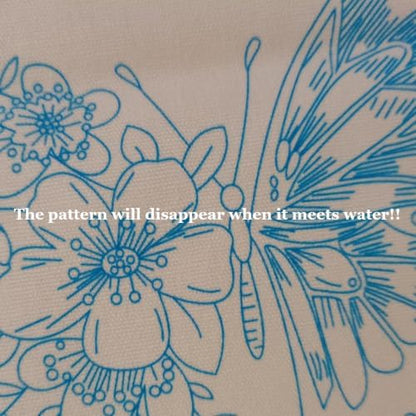 Embroidery Starter Kit for Adult Beginner with Butterfly Flower Pattern - Image 5