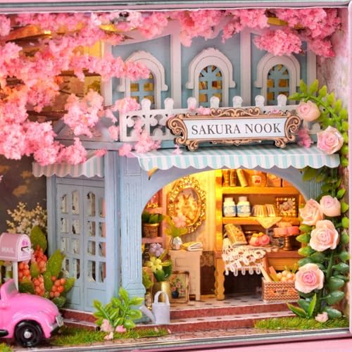 CUTEROOM DIY Miniature Dollhouse Kit in Metal Tin- Spring Cottage - Image 4