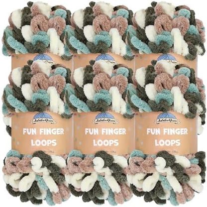 JubileeYarn Fun Finger Loops Yarn - 6 Skeins by BambooMN