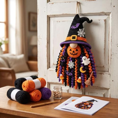 DIY Seasonal 3D Crochet Door Hanger Kit Collection, Halloween Handmade - Image 2
