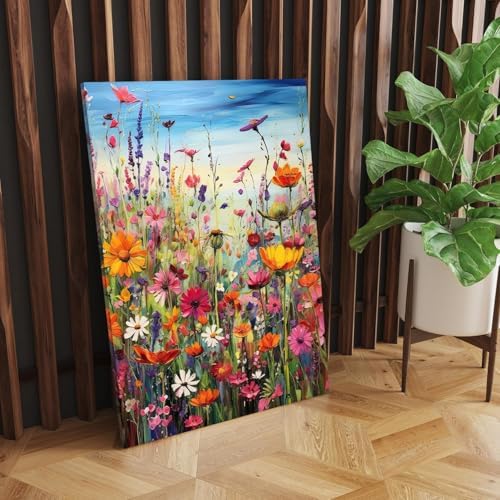 88iiAii Paint by Numbers Kit for Adults Beginner, Painting by Number Flowers with 3 Brushes and Acrylic Can Be Used As A Gift Or Wall Decoration, with Gift Box(16x20 Inch) - Image 6