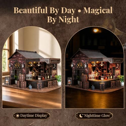 Vintage Pub Book Nook Kit, DIY Miniature House for Adults - Image 3