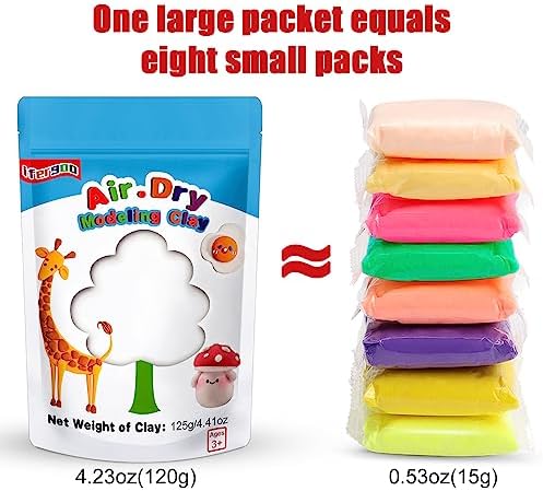 ifergoo 125g Foam Magic Modeling Clay, 4.41 oz White Air Dry Clay for Kids - Image 3