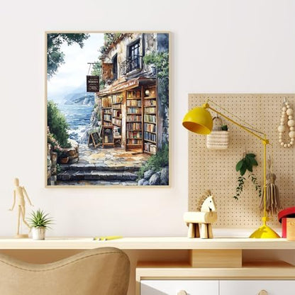 Dawnsphere Bookshop Paint by Numbers Kit for Adults Without Frame 16x20 in - Image 2