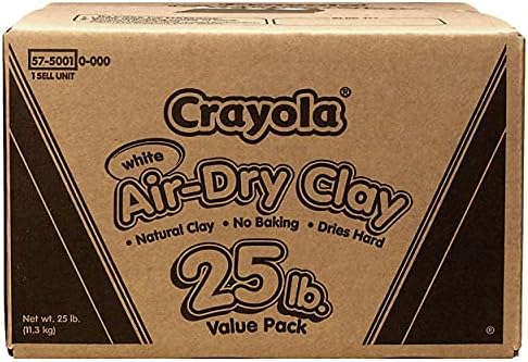 Crayola Air Dry Clay for Kids - White, 25lbs, Teacher Wishlist Supplies, Classroom Must Haves, Bulk Modeling Clay for Kids, No Bake, Sculpting & Molding Material - Image 2