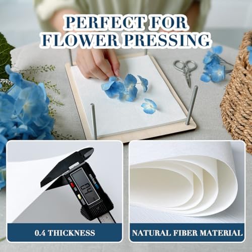Happinit 100 A4 Size Blotting Papers for Herbarium Craft, Large Blotter Paper for Herbarium & Flower Press, Working with Pressing Kit for Adults (100) - Image 4