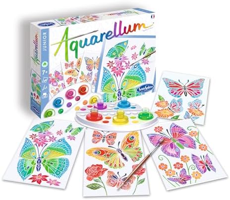 Sentosphère Butterflies and Flowers Art Kit - Complete Kit, Paint Without Going Over the Lines, With Vellum Paper, Ages 5 ans to 99 ans by SentoSphere