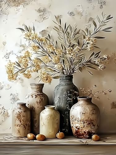 Flower Paint by Numbers Kit for Adults,Olive Blossom Adult Painting by Numbers for Beginner on Canvas,DIY Painting Kits for Home Wall Decor,Gifts (Flower6) by Unknown