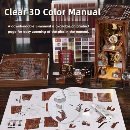 Beyond Library Book Nook Kits, DIY 3D Wooden Puzzle for Adults - Image 6