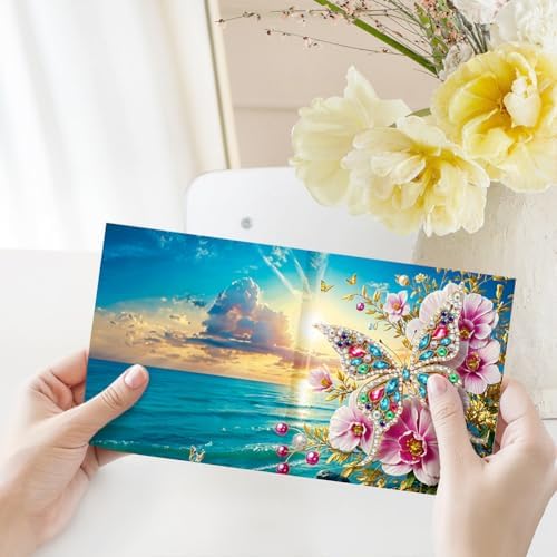C'eitura 6Pcs Butterfly Diamond Art Painting Cards Special Shaped - Image 4