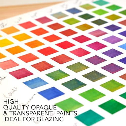 CHROMATEK Watercolor Paint Set - 48 Piece Kit for Adults, Beginners & Professional Artists - 48 x 12ml Liquid Water Color Tubes - Richly Pigmented Vibrant Colors - Art Supplies - Image 6