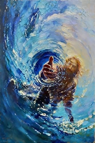 NZNANCHU Paint by Number for Adult,DIY Painting Kits for Adults,Color by Numbers,Water Paint by Number Canvas Crafts Watercolor for Beginners Hoom Decor (Jesus2) by Unknown