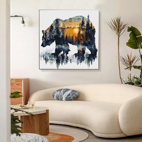 Meothan Paint by Numbers Kit for Adults Beginner 16x16 inch (Without Frame) - Image 2