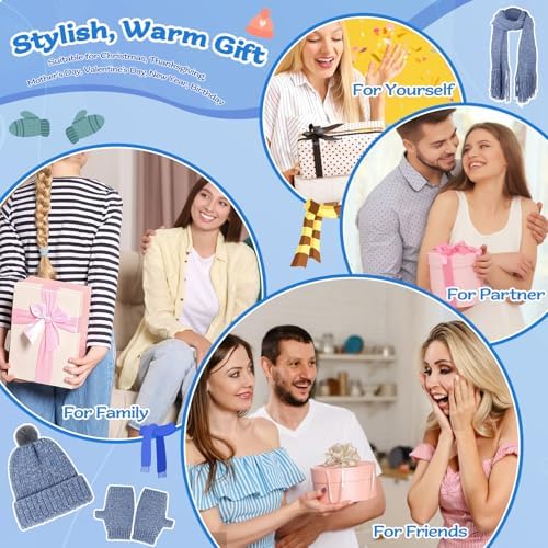 Coopay Knitting Kit for Beginners, Hat Scarf Glove Knitting Kit w/Guide - Image 7