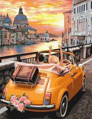ZRIZQ Paint by Numbers Kit for Adults Beginner,City Cars,16x20 by ZRIZQ
