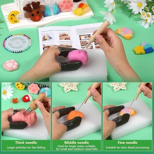 IMZAY Needle Felting Tools, 60 Pcs 3 Sizes Needle Felting Supplies - Image 3