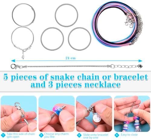 AIPRIDY Charm Bracelet Making Kit,Unicorn Mermaid Crafts Gifts Set Can Inspires Imagination and Creativity,Jewelry Making Kit Perfect Gifts for Girls 5-12 Years Old (125 Pieces) - Image 5