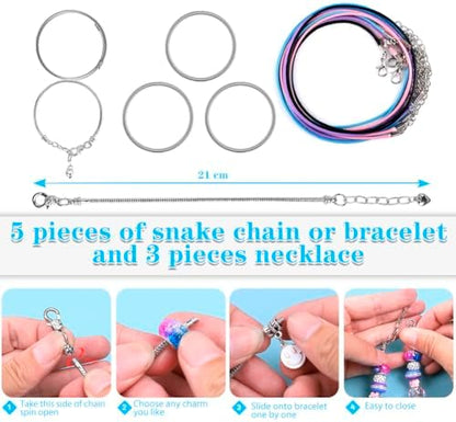 AIPRIDY Charm Bracelet Making Kit,Unicorn Mermaid Crafts Gifts Set Can Inspires Imagination and Creativity,Jewelry Making Kit Perfect Gifts for Girls 5-12 Years Old (125 Pieces) - Image 5