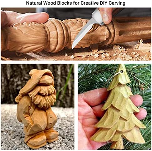 Cor cordium Wood Whittling Kit with Basswood Blocks Sets for Adults and Beginners,Carving Set Includes 3pcs Widdling Knife & 8pcs Blocks & Gloves,Gifts for Christmas,Fathers Day,Mothers Day - Image 6