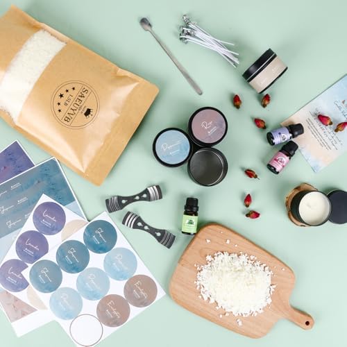 SAEUYVB Candle Making Kit with Wax Melter, Candle Making Kit for Adults - DIY Starter Soy Candle Making Kit/Supplies-Perfect as Home Decoration - Image 5
