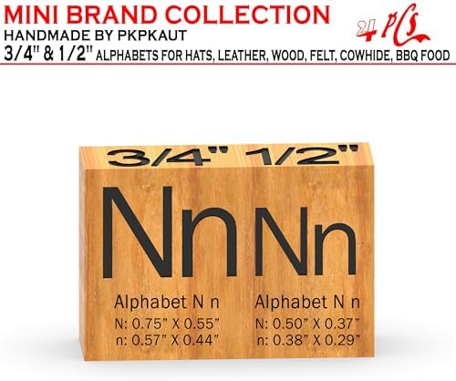 4Pcs Letters Branding Iron for Wood, Leather Branding Stamp (N n) - Image 2