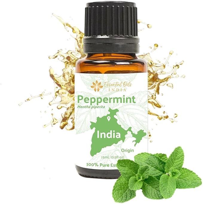 Nature Packaged Peppermint Essential Oil - Direct from Norex Flavours India - Steam Distilled - Aceite Esencial de Menta for Aromatherapy, Massage, Diffuser, DIY Candle and Soap Making - 2lbs
