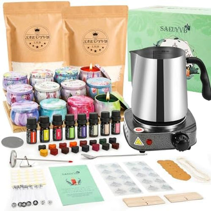 SAEUYVB Candle Making Kit,Candle Making Kit for Adults with Wax Melter by SAEUYVB