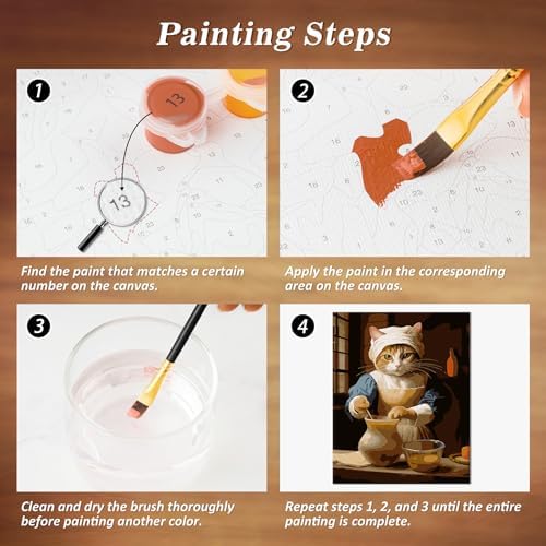 NiArt Paint by Numbers Kit for Adults Beginners, Canvas 16x20 Unframed - Image 6
