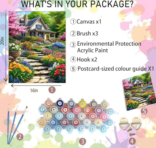 Arttoplus Landscape Paint by Numbers Kit for Adults Beginner 16x20 inch - Image 2