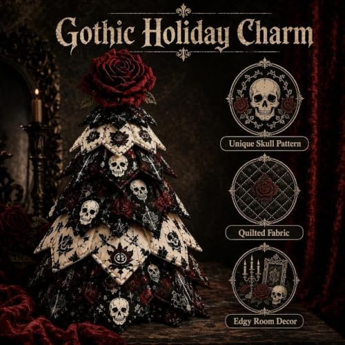 Quilted Christmas Tree Kit – Pre-Cut Fabric & Foam Cone DIY Tabletop Decoration with Tree Topper, No-Sew Holiday Craft Kit for Adults & Kids, Christmas Tree Decorations for Home, Party & Gifts (set5) - Image 2
