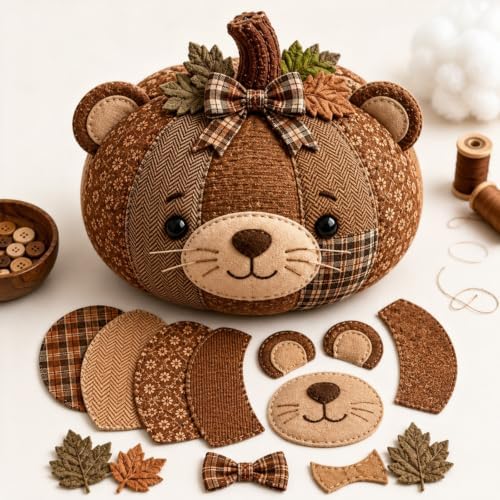DIY Animal Pumpkin Sewing Kit, 12 Woodland Crafts for Adults (Otter) by Unknown