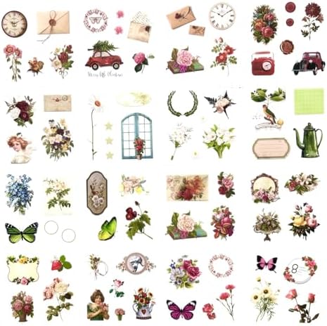 TIYPKE 508pcs DIY Aesthetic Scrapbooking Supplies Kit - Vintage Junk Journal Kit Mystical Jungle Journal Stickers for Journaling Plant Butterfly Flower Mushroom Insect Stickers Stuff for Adult - Image 2