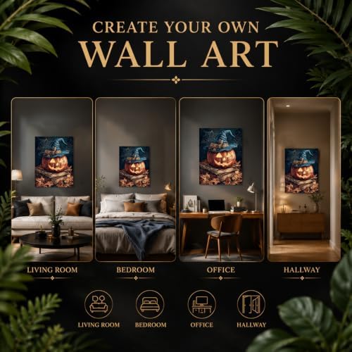 HITO Halloween Paint by Numbers Kit for Adults Pumpkin 16x20 Inch Frameless - Image 7