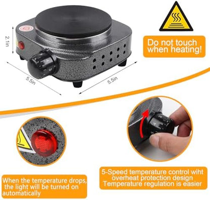 BBAXI Candle Making Kit with Hot Plate for Melting Wax with 2lb Soy Wax - Image 4
