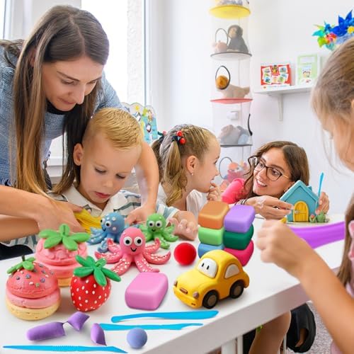 Air Dry Clay 170 Colors, Modeling Clay for Kids, DIY Molding Toy with Tools - Image 6